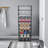 30 Pair Black Metal/Fabric Shoe Rack