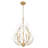 Claudine Modern Gold 5 Light Chandelier-123383828-123383827