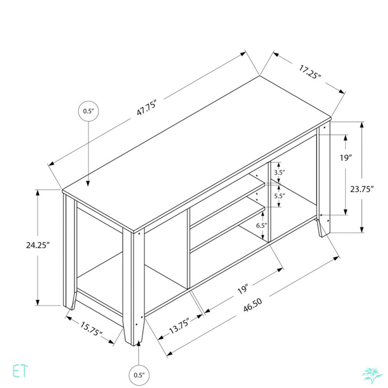 Tv Stand, 48 Inch, Console, Media Entertainment Center, Storage Shelves, Living Room, Bedroom, Contemporary, Modern, Taupe