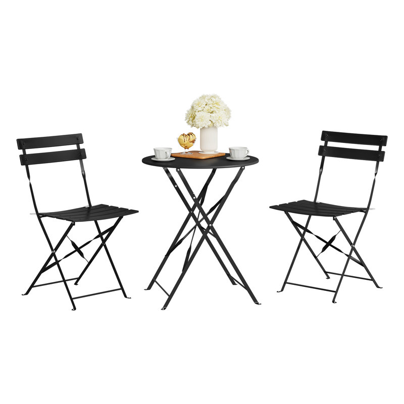 Round 3 - Piece 2 - Person 70Cm L Outdoor Bistro Set, Green