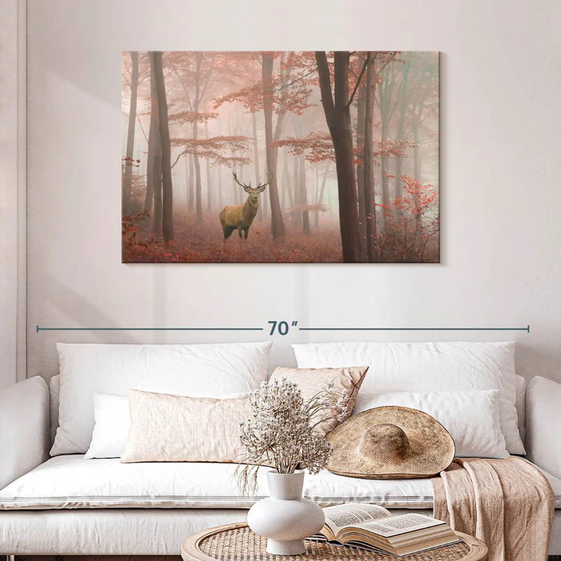 Brampt Elusive Red Deer, 30" H x 45" W