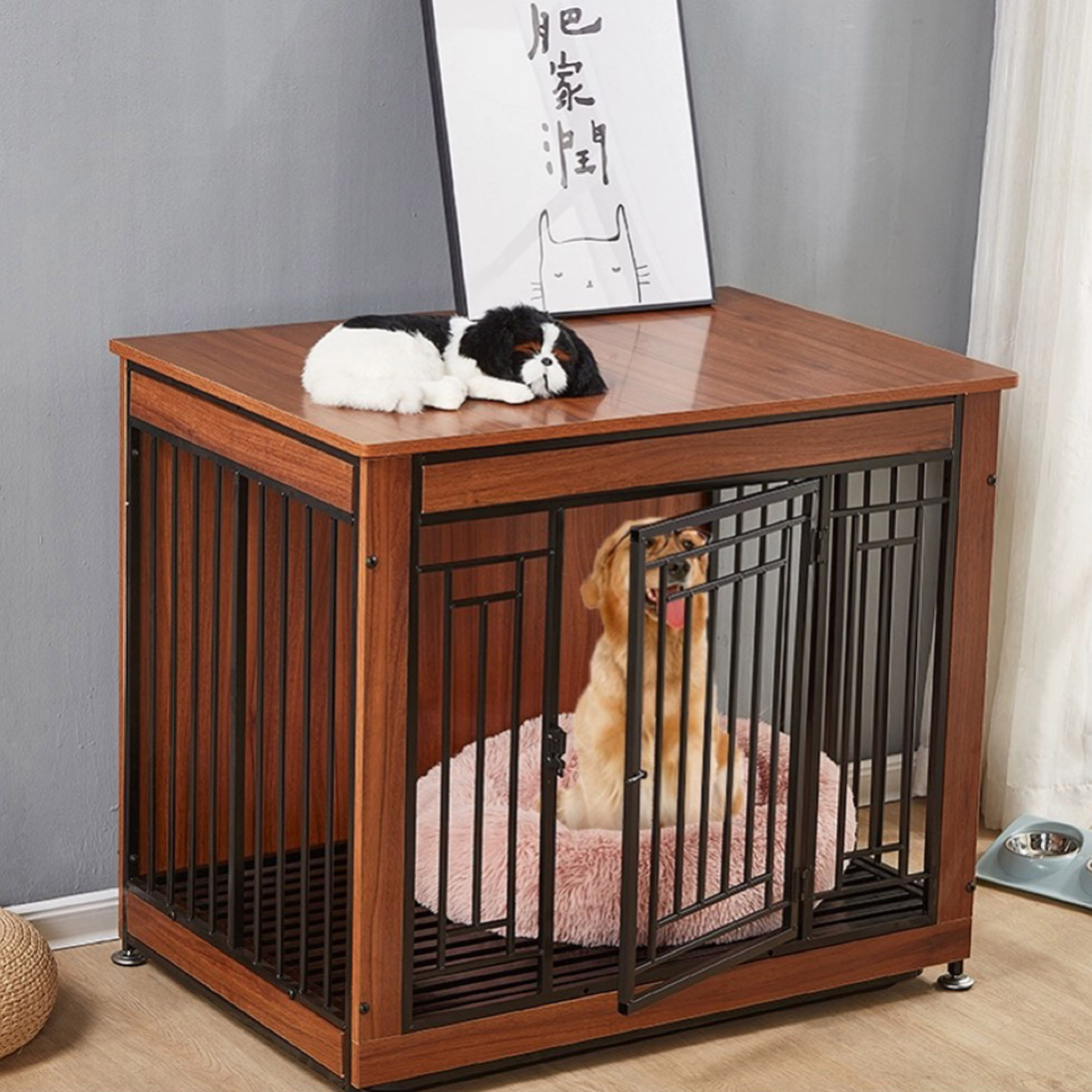 Tucker Murphy Pet™ Wooden Pet Cage Household Kennel Dog Cage Indoor
