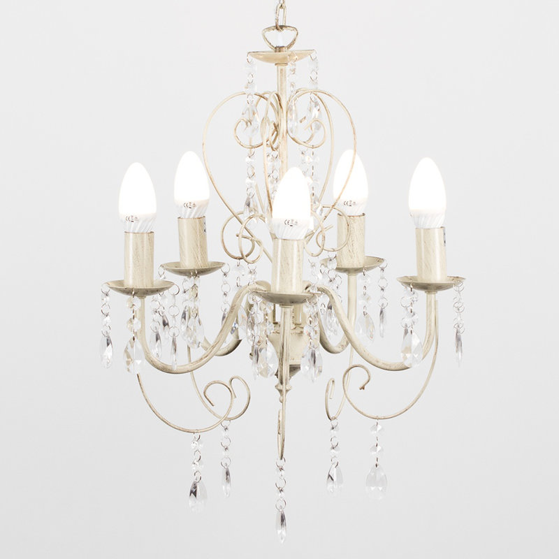 Riggs 5 - Light Candle Style Chandelier
