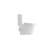 White Ceramic Toilet, 1.1/1.6 Flushing, 15.55 In Comfort Height, Soft Close Seat, And Elongated , White, By