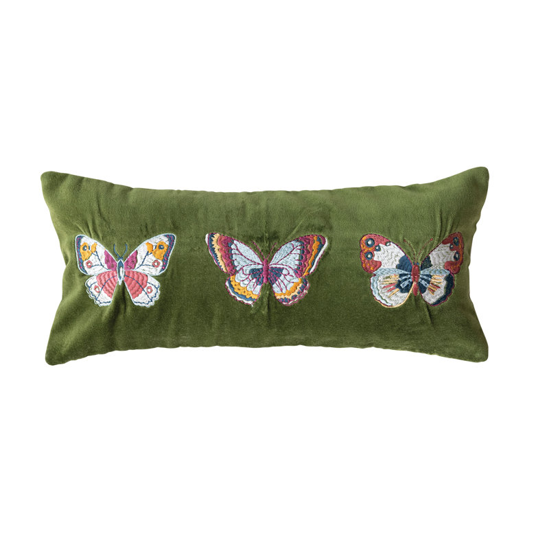 Creative Co-Op Butterfly Lumbar Pillow