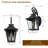 1 Pack Outdoor Wall Lights With Clear Glass Support Multiple Types Of Light Bulbs (Bulbs Not Included)