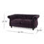Causeuse Chesterfield Black Berry