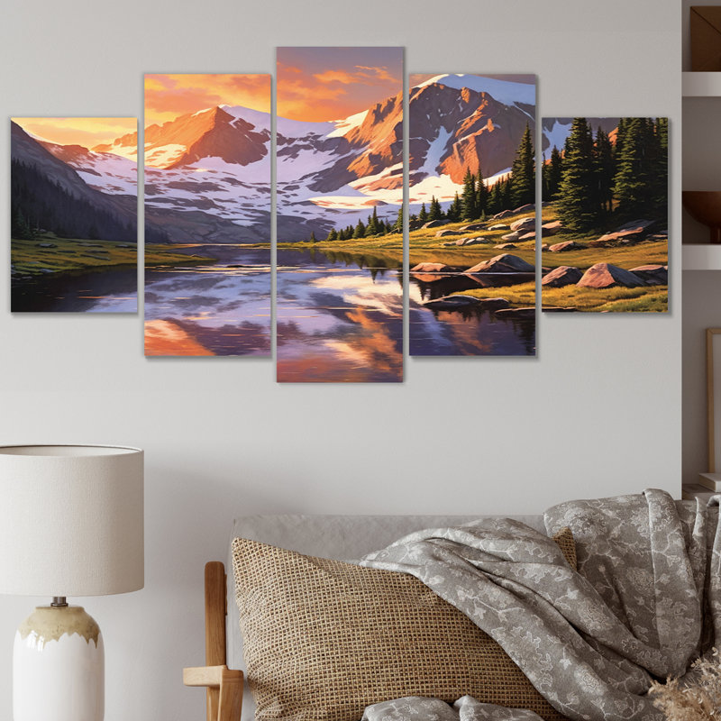 Colorado Mountain Senerity II - Landscapes Wall Art Print - 5 Panels