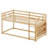Low Bunk Bed Twin Over Twin, Floor Bunk Bed With Bookshelf&ladder-114498753