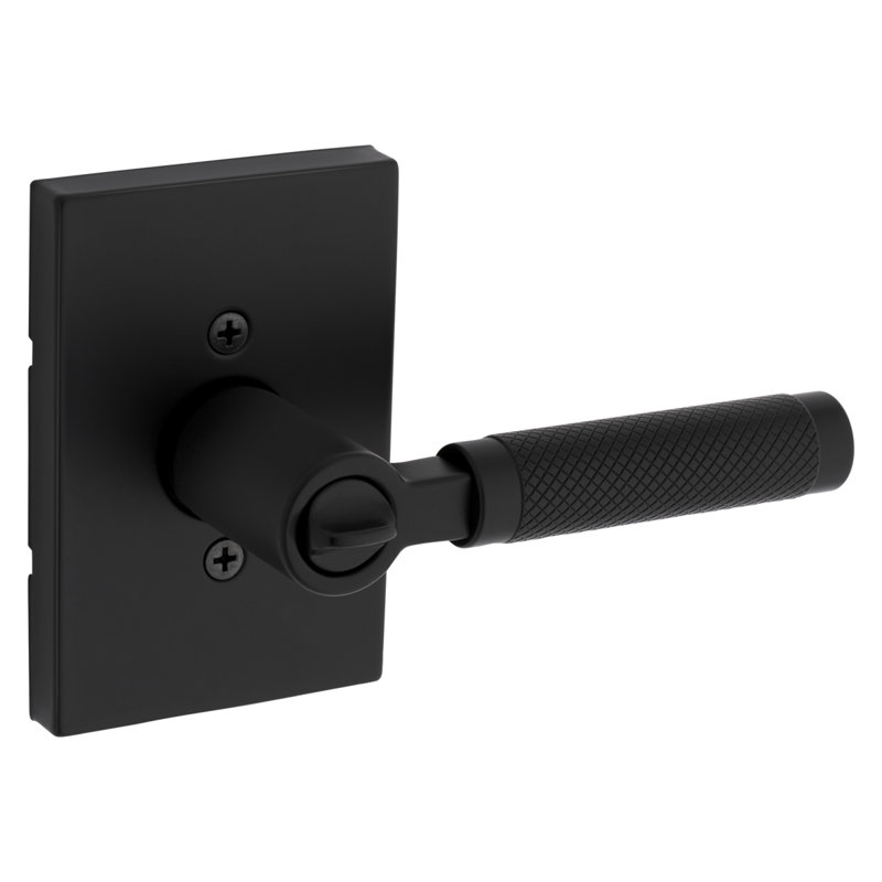 Prava Keyed Entry Lever featuring SmartKey Security, Matte Black