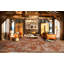 Paradise Damask Area Rug in Orange-68146038