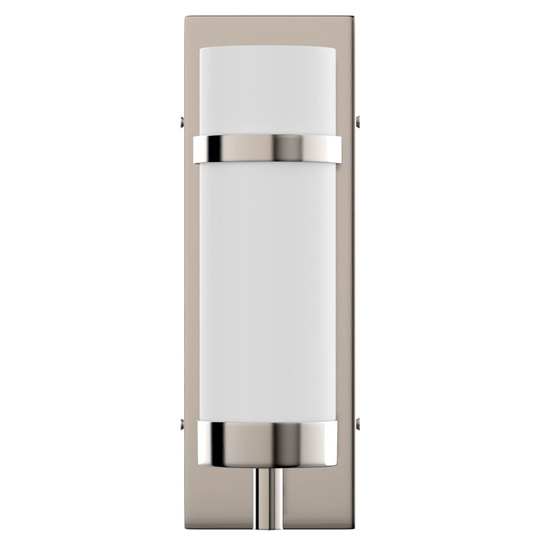 Applique murale en fer 1 lumière, Nickel satiné