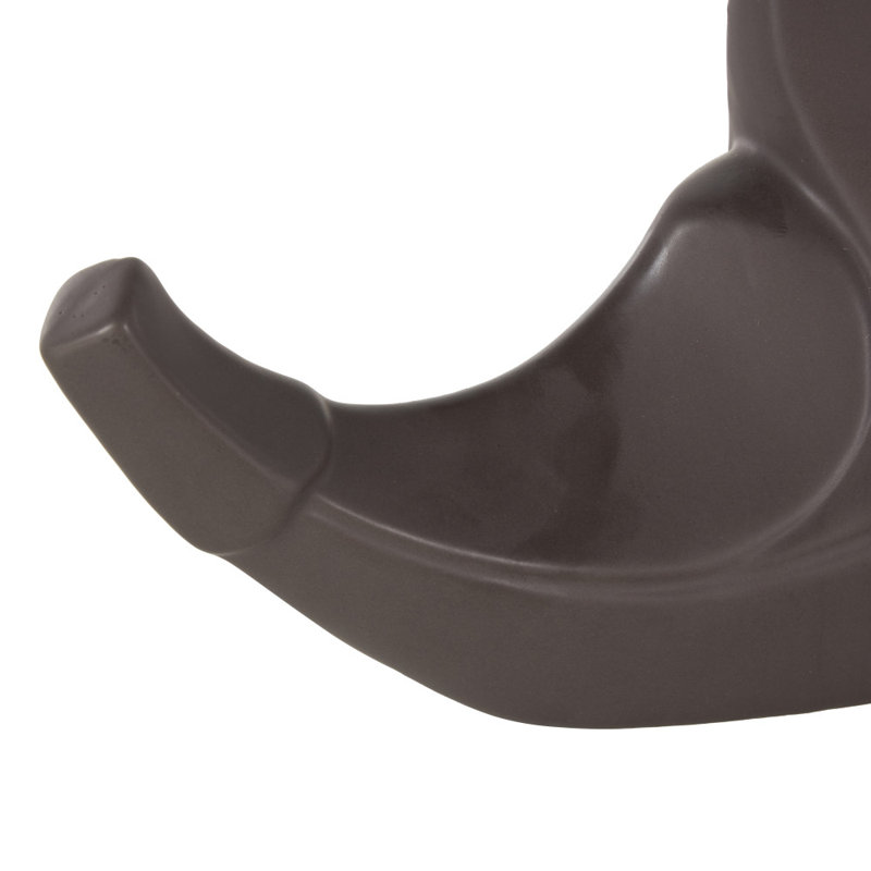 Vase en céramique Cole and Grey, H 14,95 po x l 14,05 po x P 3,8 po, Noir
