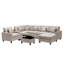 Canapé modulaire réversible 8 pièces en tissu lin avec pattes interchangeables Modern-724447931