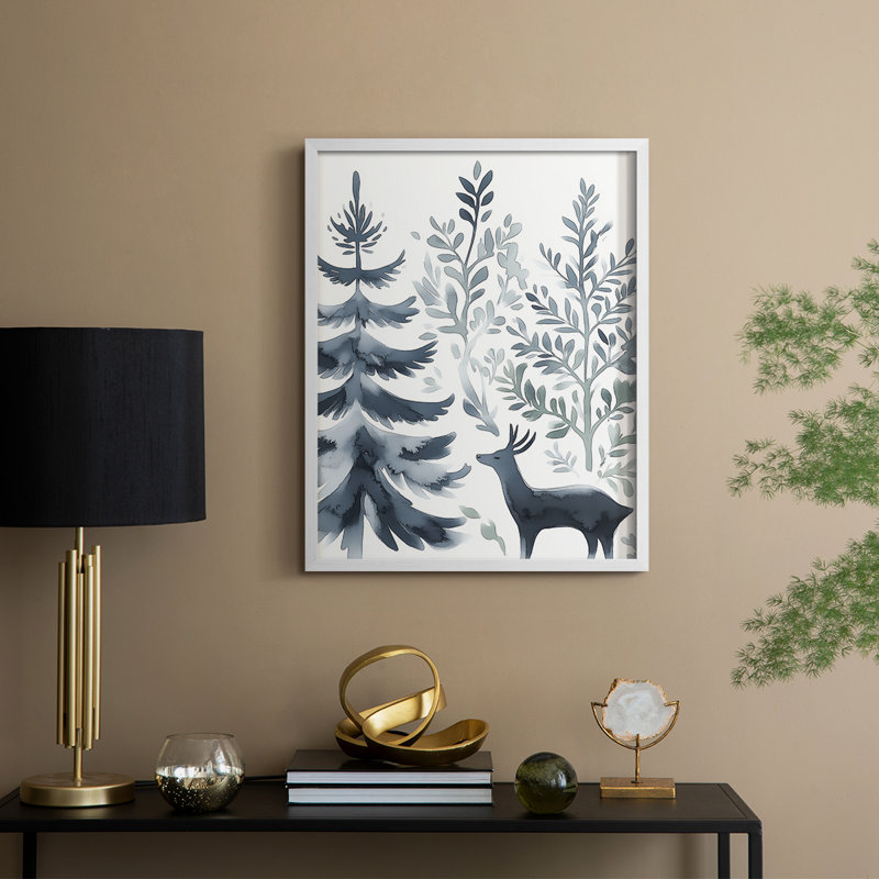 Christmas Holiday Art CCCXXIV Framed Print - Solid Wood, H 21 po x l 17 po, Blanc