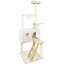 Arbre à chat avec bois, grand et transparent vaisseau spatial - 165 cm de haut, robuste pour les chats de 20 lb, fonction de grattage polyvalente pour chatons robustes, rembourrage moelleux, tampon à gratter horizontal