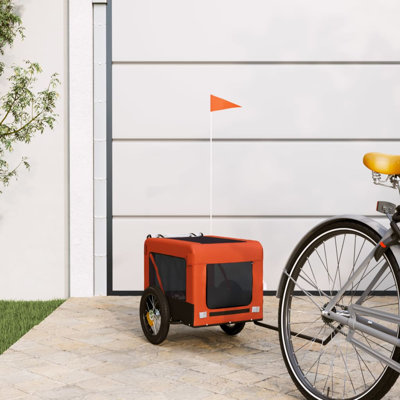 vidaXL Pet Bike Trailer Bicycle Cargo Dog Stroller Oxford Fabric and Iron