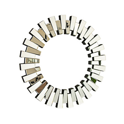 Miroir circulaire mural moderne, de forme irrégulière, adapté à la salle de bain, à la chambre à coucher, au salon, au couloir, au vestibule, etc.