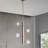 Shilin 4 - Light Brushed Nickel Cluster Pendant