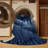 Machine Washable Pelico Doha Skyline Qatar Sleek & Chic Modern Arc Rug in Blue – Navy Binding-2085490568