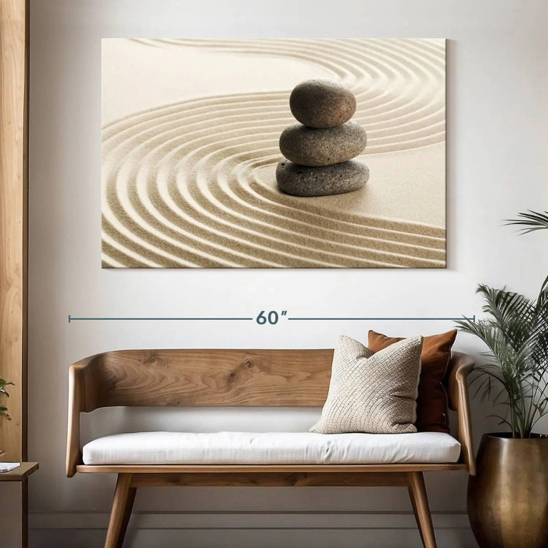'Zen Pebble Stack, 34" H x 51" W