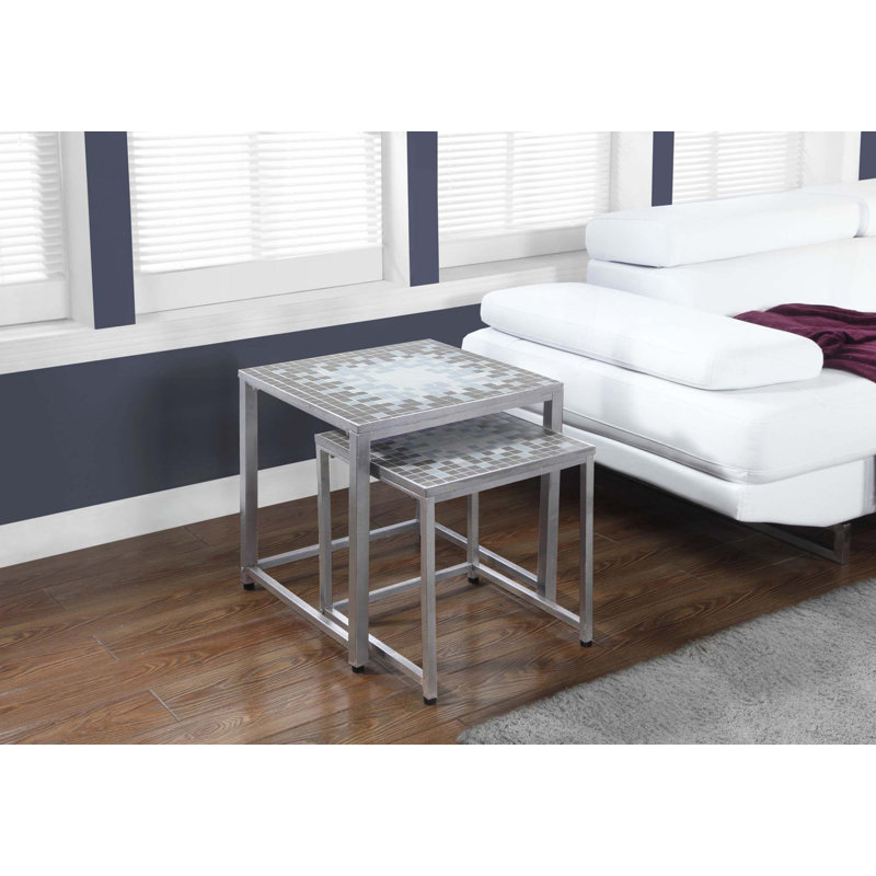 Nesting Table,Set of 2,Side,End,Metal,for Living Room,Bedroom
