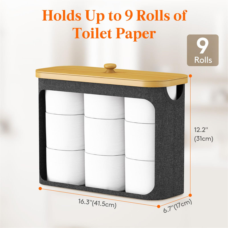 Bronnie Free Standing Toilet Paper Holder, Black