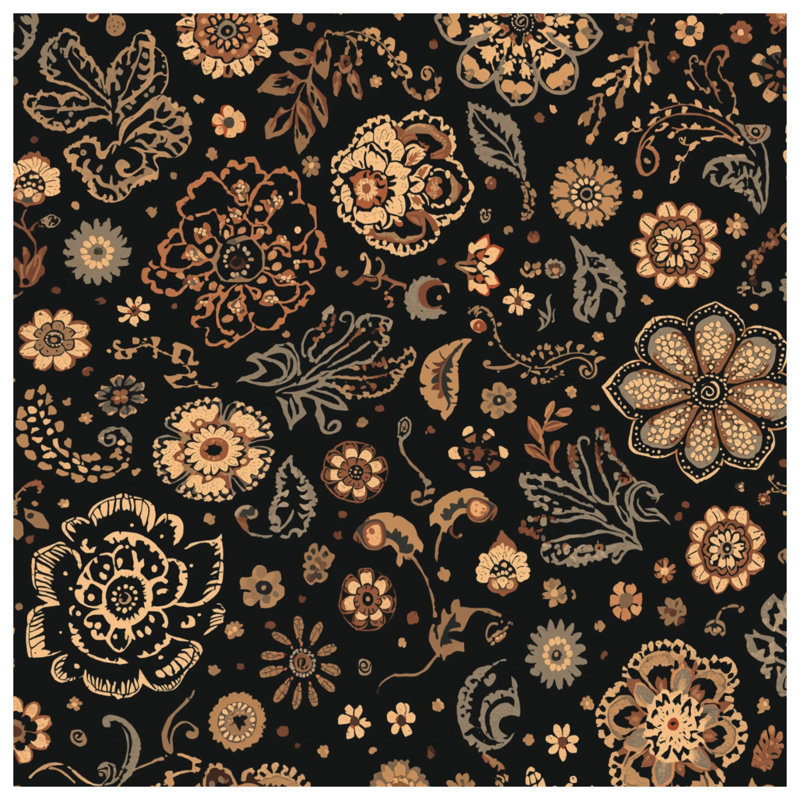 Tapis de bain à motif floral, 24 po L x 17 po L