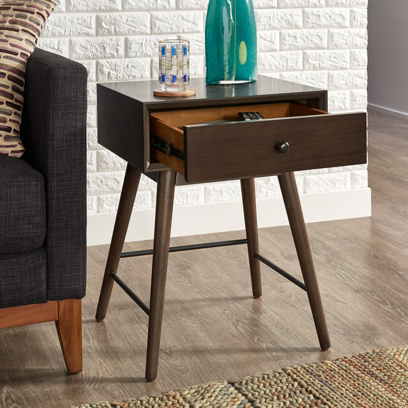 Andersen End Table with Storage, Walnut