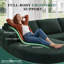 3 Seater Fabric Corner Sectional-128842367-128842364