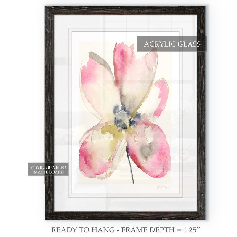 « magenta pétales ii » par paul cezanne-cadre photo, reproduction d’art, H 32 po x l 44 po x 1,25 po, Blanc