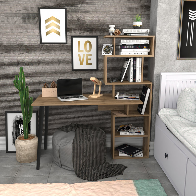 Barkot 120cm W Computer Desk, Brown