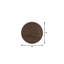  Table de bout ronde transitionnelle en bois massif brun foncé et brun 18 po Transitional