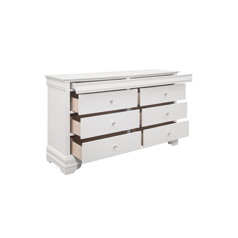 Briggitte Piece Bedroom Set, Queen, 3 Pieces: Bed, Dresser, Mirror