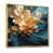 Toile avec cadre flottant or