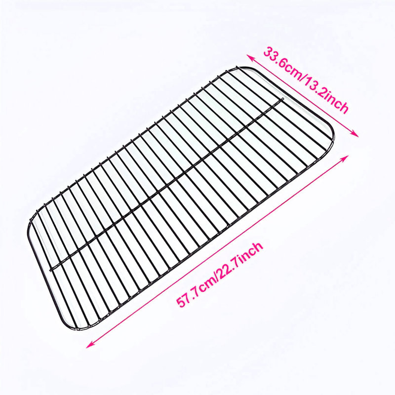 Ensemble de grille de cuisson en porcelaine et trois plaques chauffantes en acier inoxydable pour barbecue à 3 brûleurs