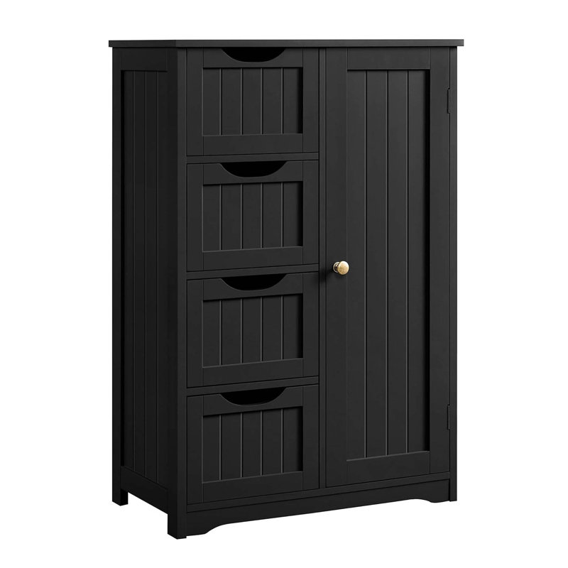 Versatile Freestanding Bathroom Cabinet, Black