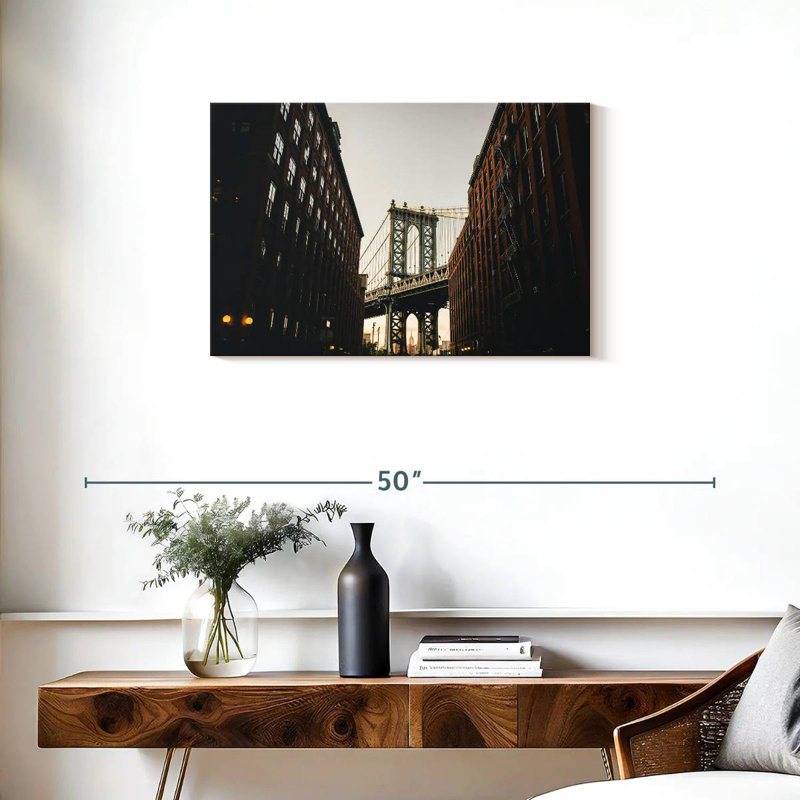 Lilie NYC Manhattan Bridge, H 20 po x l 30 po