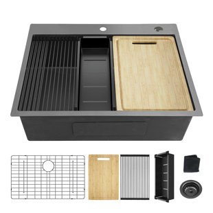 27'' L Drop-In Single Bowl Stainless Steel Kitchen Sink