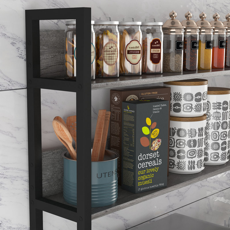 Lockbourne 39.37" Steel Standard Baker's Rack with Microwave Compatibility