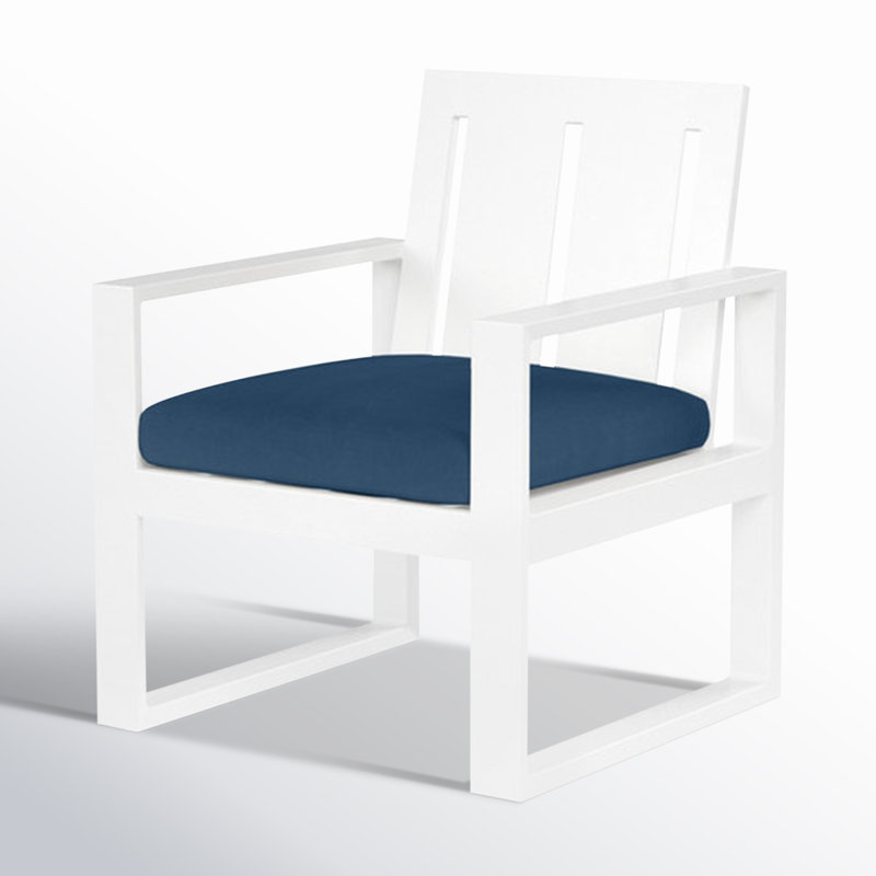 Chaise de patio avec coussin Camela, Spectre indigo Sunbrella®