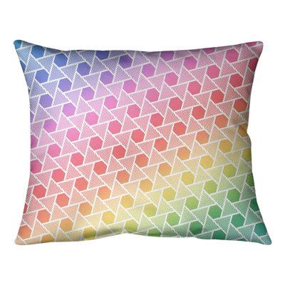 Hexagons and Triangles Lumbar Pillow