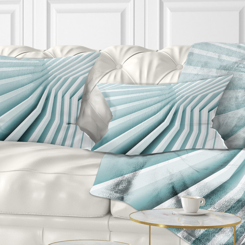 Fractal Architecture 3D Waves - Coussin décoratif à imprimé abstrait