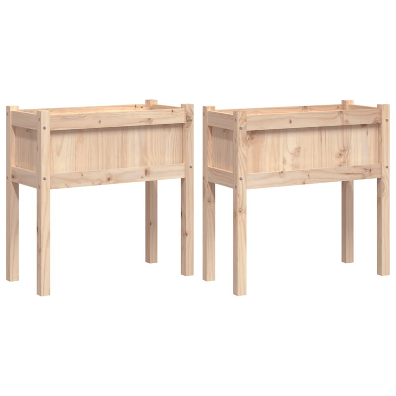 Brigita Wood Planter Box, 2, Grey