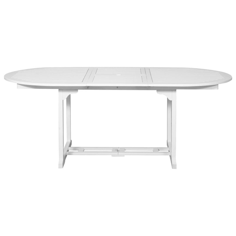 Oval Extendable Outdoor Dining Table With Umbrella Hole , 200cm cm W 100cm cm D