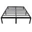 Base de lit plate-forme en acier noir moderne, solide et solide, avec rangement sous le lit, transportant 2000 livres de poids lourds, look simple et épuré, fonction de rangement-1789385841
