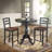 Classic Black 36 Inch Space-Saving Round Pedestal Bar Table-1426585451