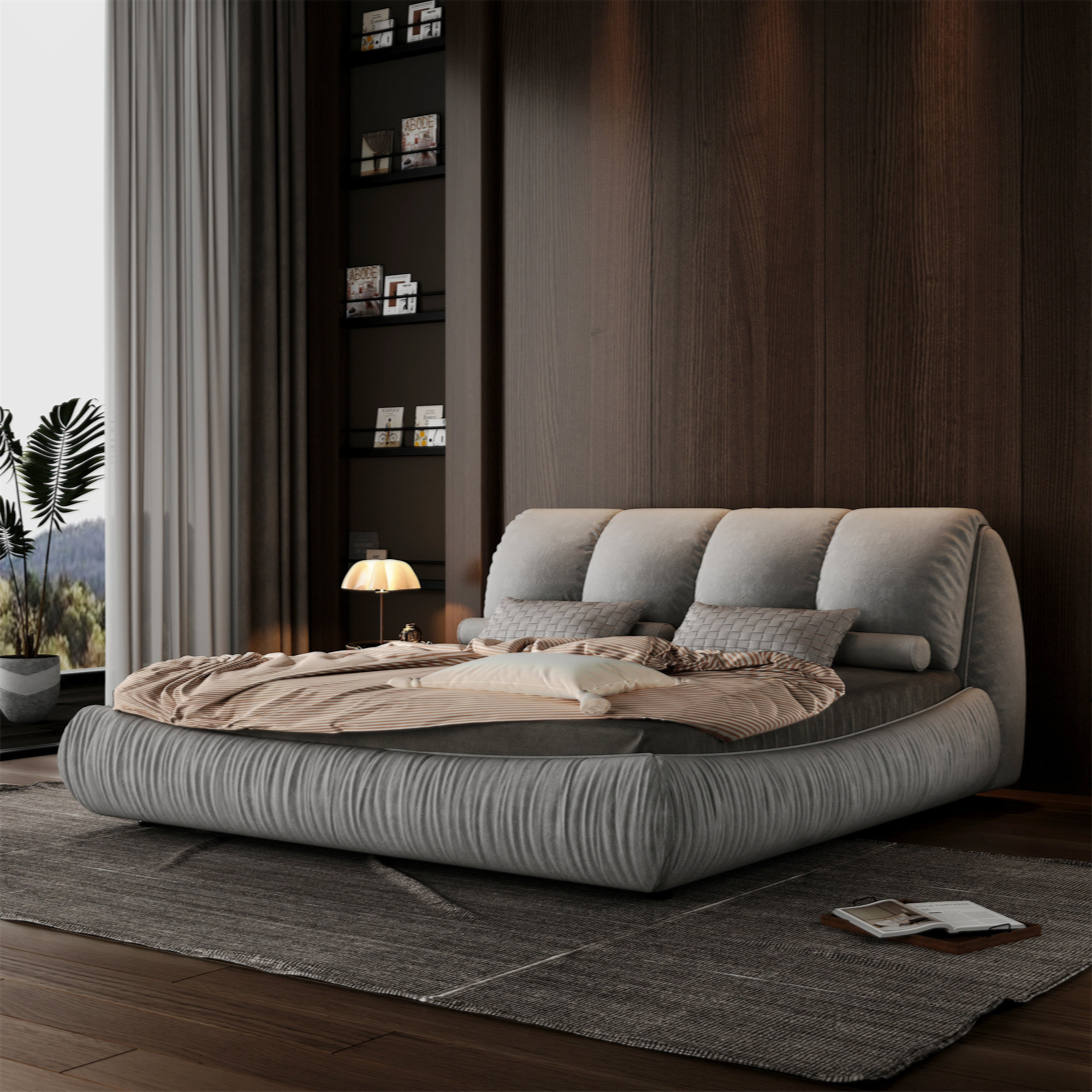 Brayden Studio?? King Size Luxury Upholstered Platform Bed With ...