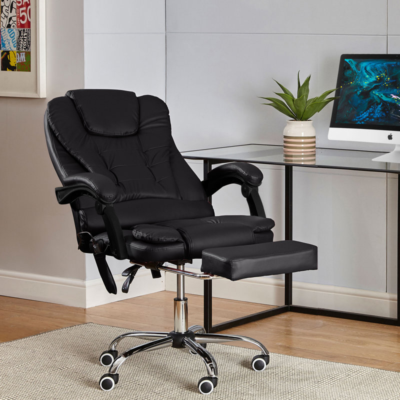 Gaming Recliner Massage Executive Chair, Black