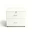 Classeur latéral à 2 tiroirs en bois blanc imitation bois avec serrure, meuble de rangement moderne pour documents format lettre/légal